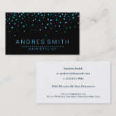 Black Blue Glitzer Imitate Fossilienmuseum Monte C Visitenkarte (Vorne/Hinten)