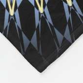 Black Blue Gold Mandala Turtle Coastal Fleecedecke (Ecke)