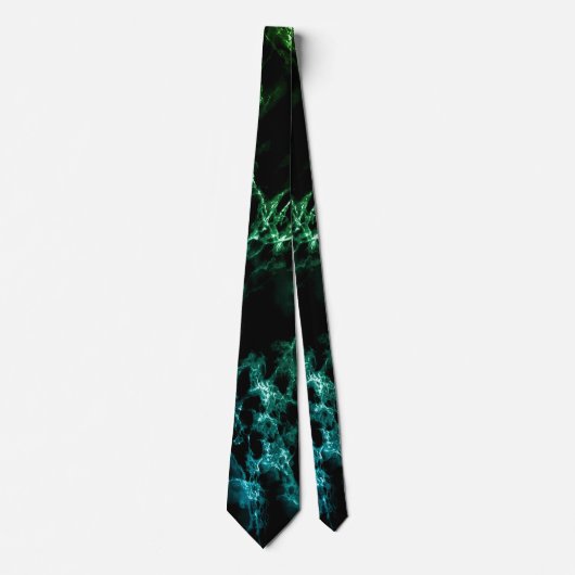 Black Blue Green Neon Marble Neck Tie Krawatte (Vorderseite)