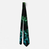 Black Blue Green Neon Marble Neck Tie Krawatte (Rückseite)