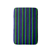 Black Blue Green Stripes Badematte (Vorderseite Vertikal)