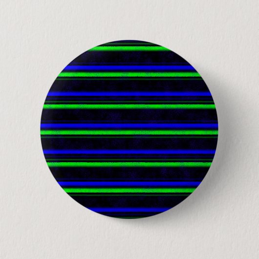 Black Blue Green Stripes Button (Vorderseite)