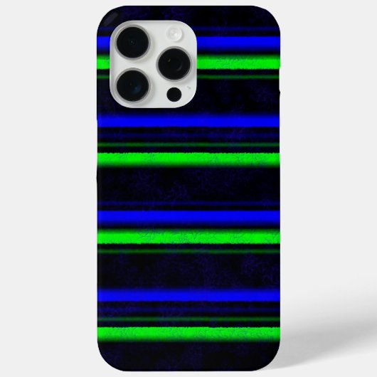 Black Blue Green Stripes Case-Mate iPhone Hülle (Rückseite)