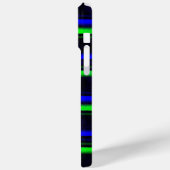 Black Blue Green Stripes Case-Mate iPhone Hülle (Rückseite / Links)