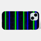 Black Blue Green Stripes Case-Mate iPhone Hülle (Rückseite (Horizontal))