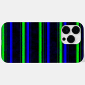 Black Blue Green Stripes Case-Mate iPhone Hülle (Rückseite (Horizontal))