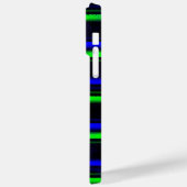 Black Blue Green Stripes Case-Mate iPhone Hülle (Rückseite / Links)