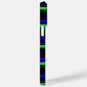 Black Blue Green Stripes Case-Mate iPhone Hülle (Rückseite / Rechts)
