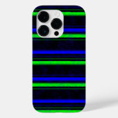 Black Blue Green Stripes Case-Mate iPhone Hülle (Rückseite)