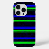 Black Blue Green Stripes Case-Mate iPhone Hülle (Rückseite)