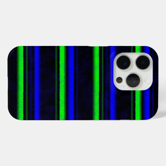Black Blue Green Stripes Case-Mate iPhone Hülle (Rückseite (Horizontal))