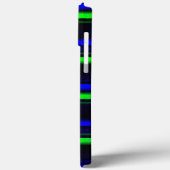 Black Blue Green Stripes Case-Mate iPhone Hülle (Rückseite / Links)