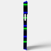 Black Blue Green Stripes Case-Mate iPhone Hülle (Rückseite / Rechts)
