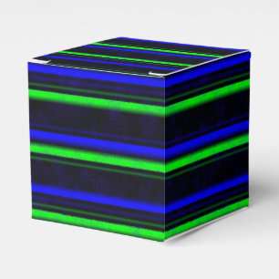 Black Blue Green Stripes Geschenkschachtel