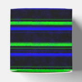Black Blue Green Stripes Geschenkschachtel (Oben)