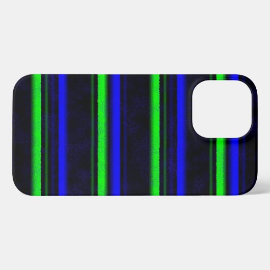 Black Blue Green Stripes iPhone Hülle (Rückseite (Horizontal))