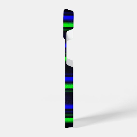 Black Blue Green Stripes iPhone Hülle (Linke Seite)