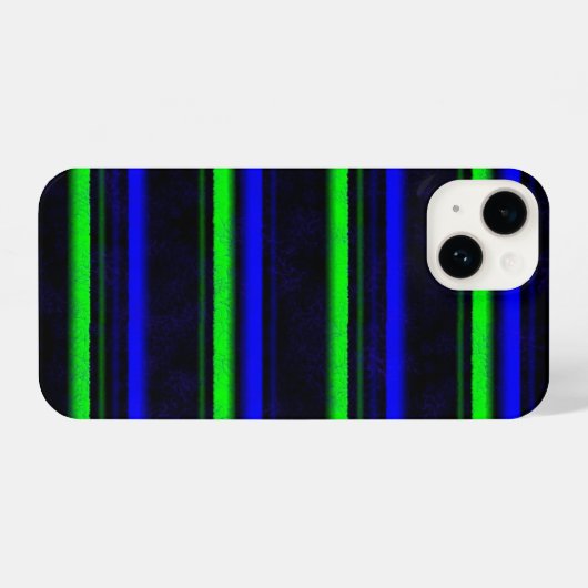 Black Blue Green Stripes iPhone Hülle (Rückseite (Horizontal))