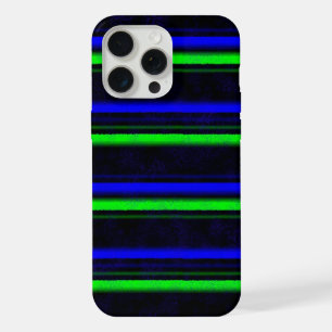 Black Blue Green Stripes iPhone 15 Pro Max Hülle