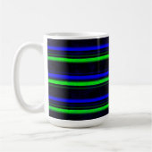 Black Blue Green Stripes Kaffeetasse (Links)