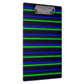Black Blue Green Stripes Klemmbrett (Rechts)