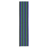 Black Blue Green Stripes Kurzer Tischläufer (Vorderseite)