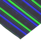 Black Blue Green Stripes Kurzer Tischläufer (Ecke)