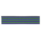 Black Blue Green Stripes Kurzer Tischläufer (Horizontal)