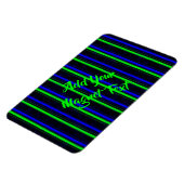 Black Blue Green Stripes Magnet (Linke Seite)