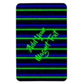 Black Blue Green Stripes Magnet (Vertikal)