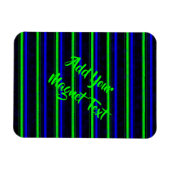 Black Blue Green Stripes Magnet (Horizontal)