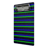 Black Blue Green Stripes Mini Klemmbrett (Gewinkelt2)