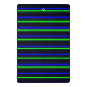 Black Blue Green Stripes Mini Klemmbrett (Rückseite)
