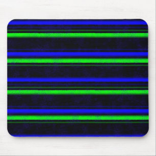 Black Blue Green Stripes Mousepad