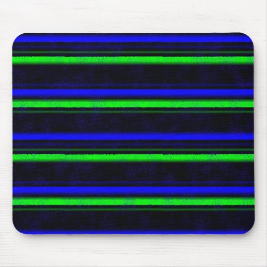 Black Blue Green Stripes Mousepad (Vorne)
