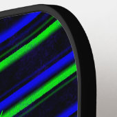 Black Blue Green Stripes Pickleball Schläger (Linke Seite)