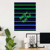 Black Blue Green Stripes Poster (Heimbüro)