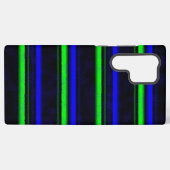 Black Blue Green Stripes Samsung Galaxy Hülle (Rückseite (Horizontal))