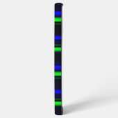 Black Blue Green Stripes Samsung Galaxy Hülle (Linke Seite)