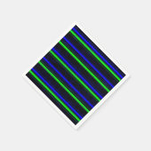 Black Blue Green Stripes Serviette (Ecke)