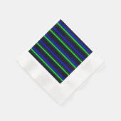 Black Blue Green Stripes Serviette (Ecke)