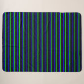 Black Blue Green Stripes Sherpadecke (Vorderseite (Horizontal))