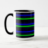 Black Blue Green Stripes Tasse (Links)