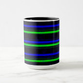 Black Blue Green Stripes Tasse (Zentrum)