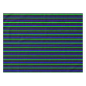 Black Blue Green Stripes Tischdecke (Vorderseite (Horizontal))