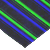 Black Blue Green Stripes Tischdecke (Schrägansicht)