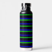 Black Blue Green Stripes Trinkflasche (Rechts)