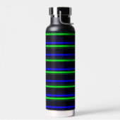 Black Blue Green Stripes Trinkflasche (Links)