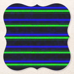 Black Blue Green Stripes Untersetzer