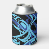 Black Blue Haida Eagle Thunder Bird Native Art Dosenkühler (Kanne Vorderseite)